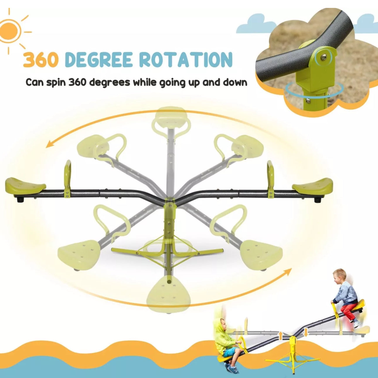 Altalena per bambini Spinning Seesaw