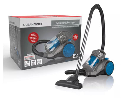 CLEANmaxx aspirapolvere multiciclonica 800W nero blu