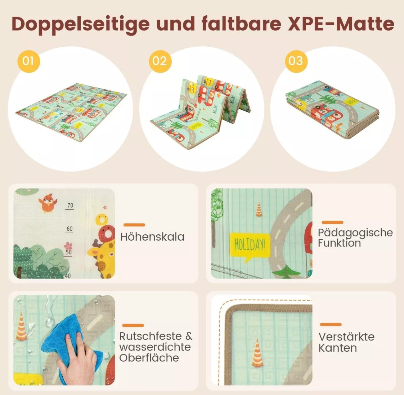 Box per bambini pieghevole 188 x 157 cm con materasso, canestro da basket, reti